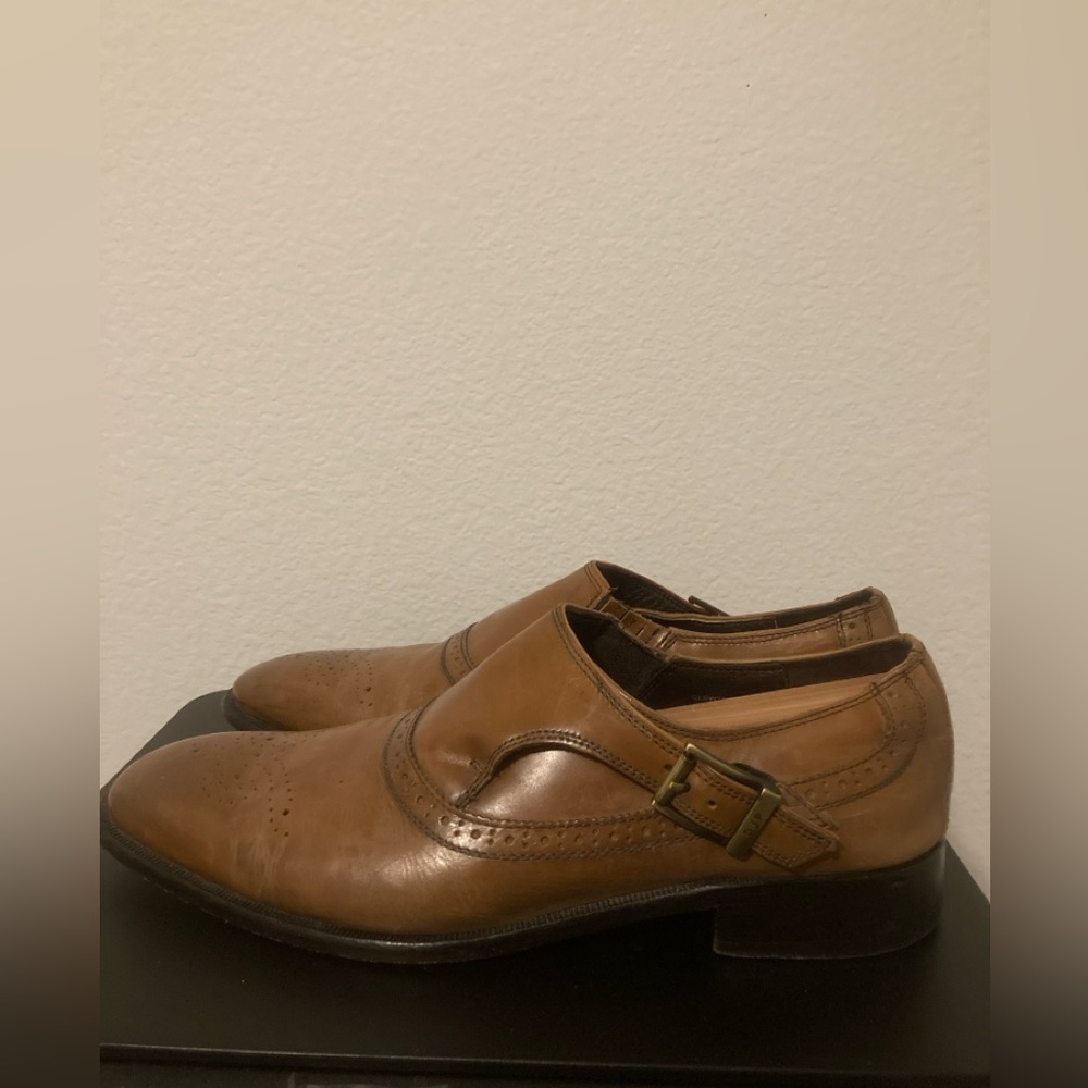 Donald J. Pliner Brown Monk Strap Oxfords. Size 10.5.